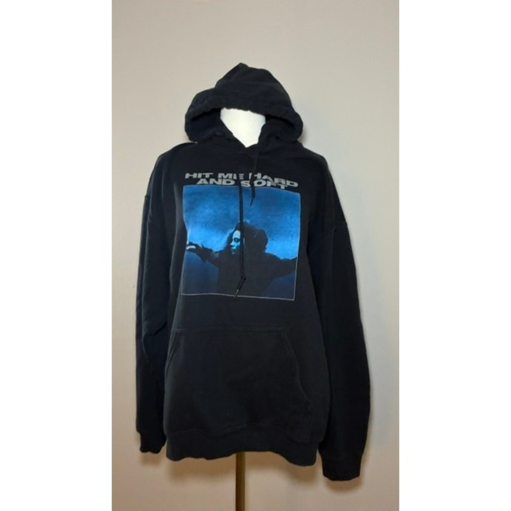 Billie Eilish Hit Me Hard and Soft Black Graphic Hoodie Official Merch Large